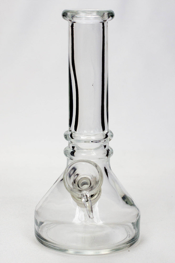6" heavy clear soft glass water bong