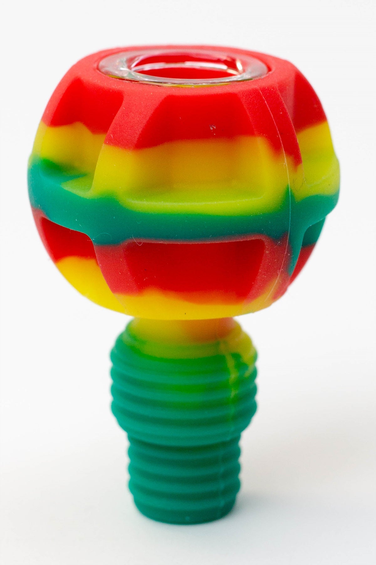 2-in-1 Silicone bowl with multi-hole glass bowl