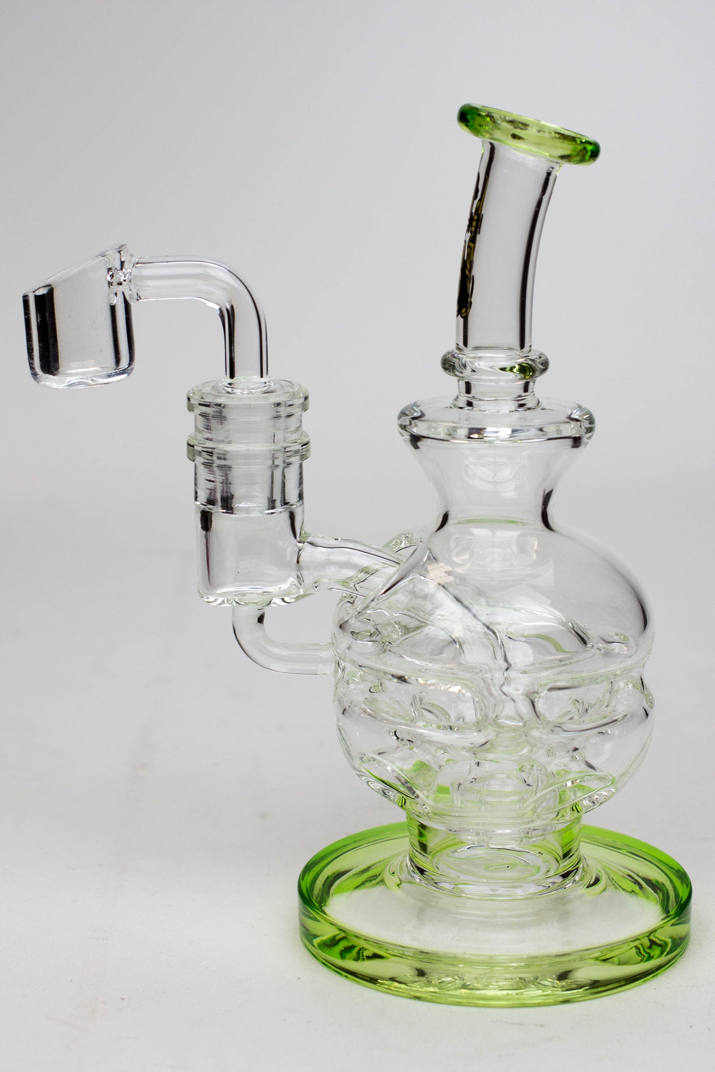 6" Genie Double glass recycle rig with shower head diffuser