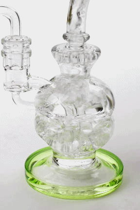 6" Genie Double glass recycle rig with shower head diffuser