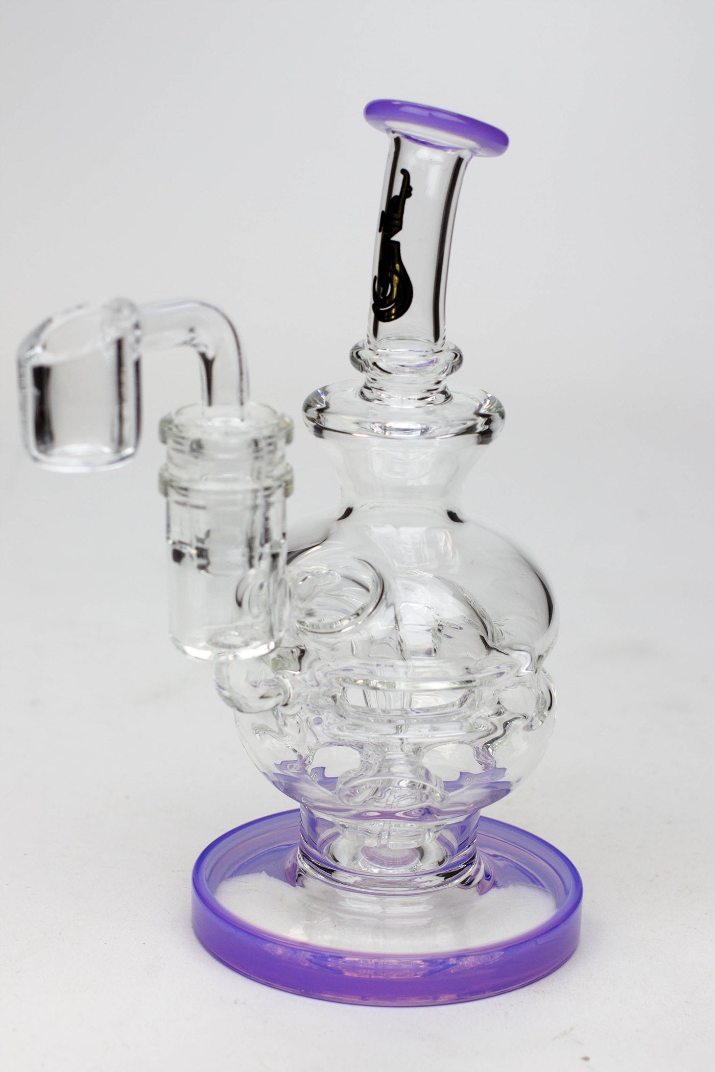 6" Genie Double glass recycle rig with shower head diffuser